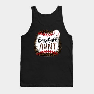 Baseball Aunt Leopard   Baseball Aunt Tank Top